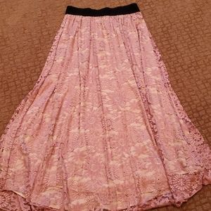 Long lace skirt